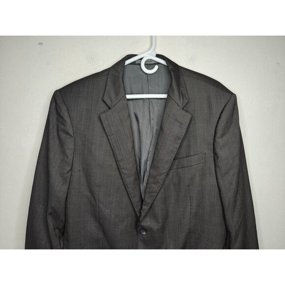 John W. Nordstrom 100% Travel Wool Men's Blazer Sports Coat 44L 2-Button Gray - Picture 8 of 12